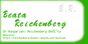 beata reichenberg business card